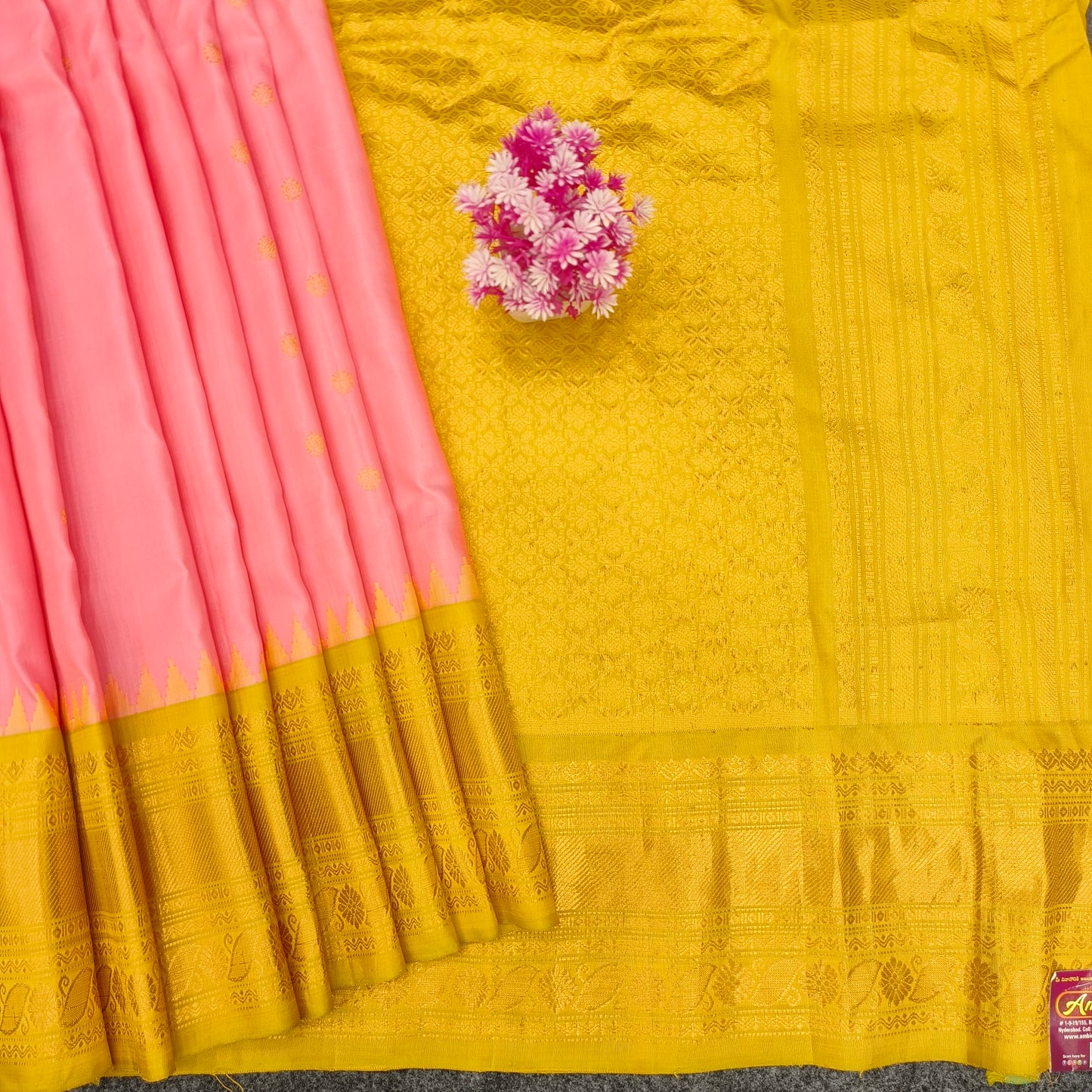 Gadwal Pattu Pure Resham Handloom Saree - Ambica Wedding Mall