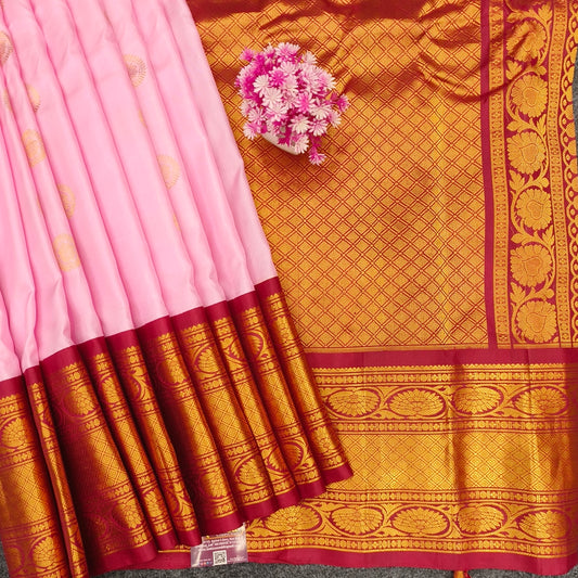 Gadwal Pattu Pure Resham Handloom Saree - Ambica Wedding Mall