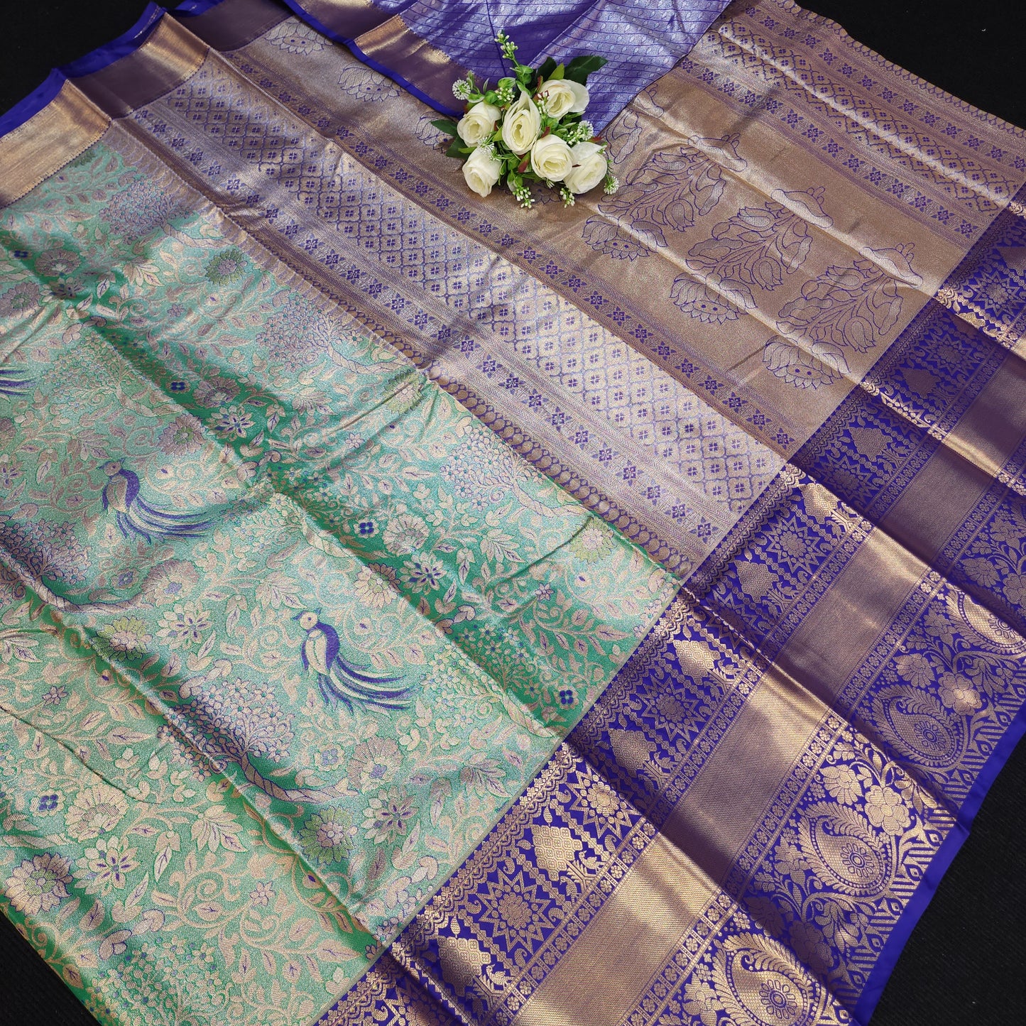 Semi Kanchi Pattu Tissue Saree