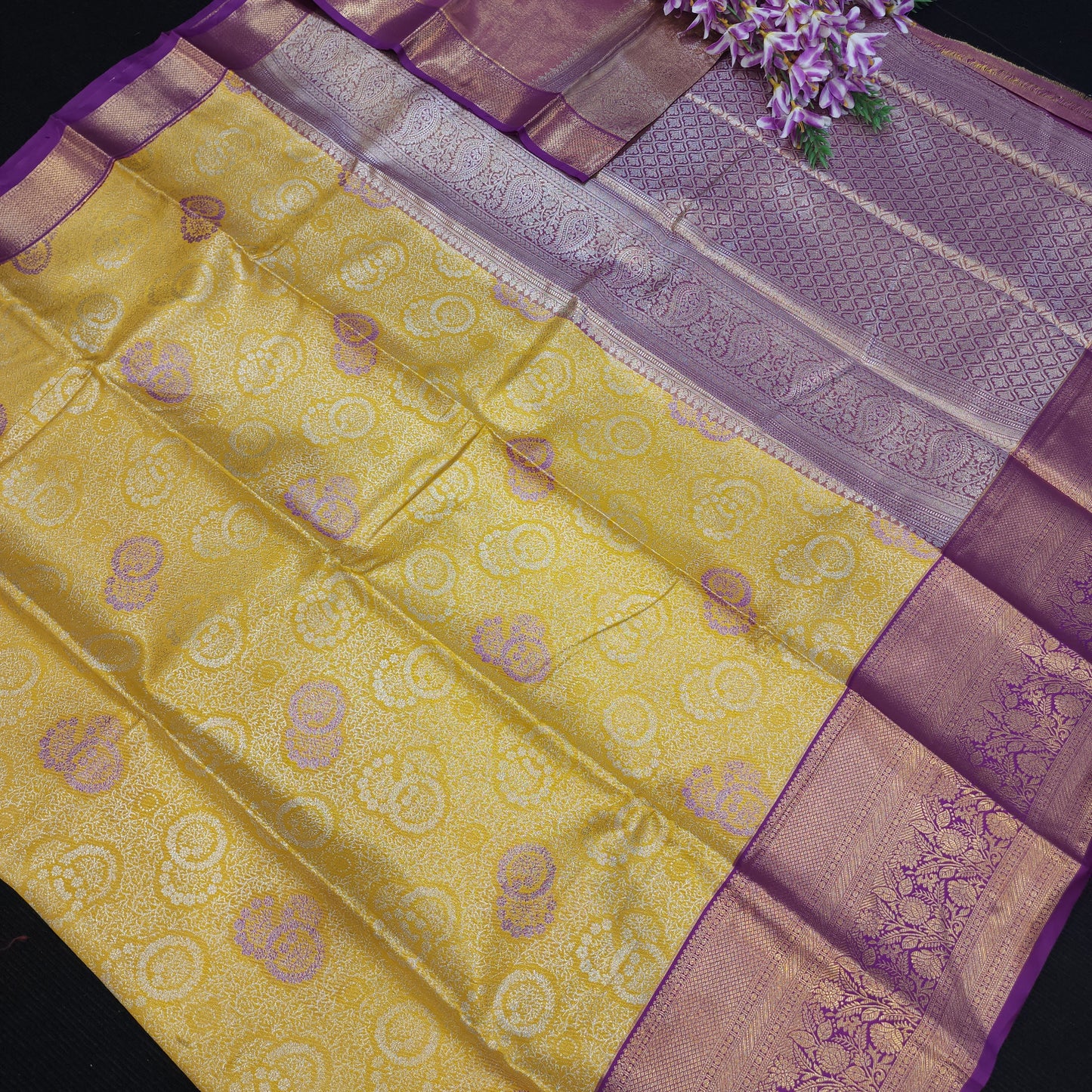 Semi Kanchi Pattu Tissue Sarees