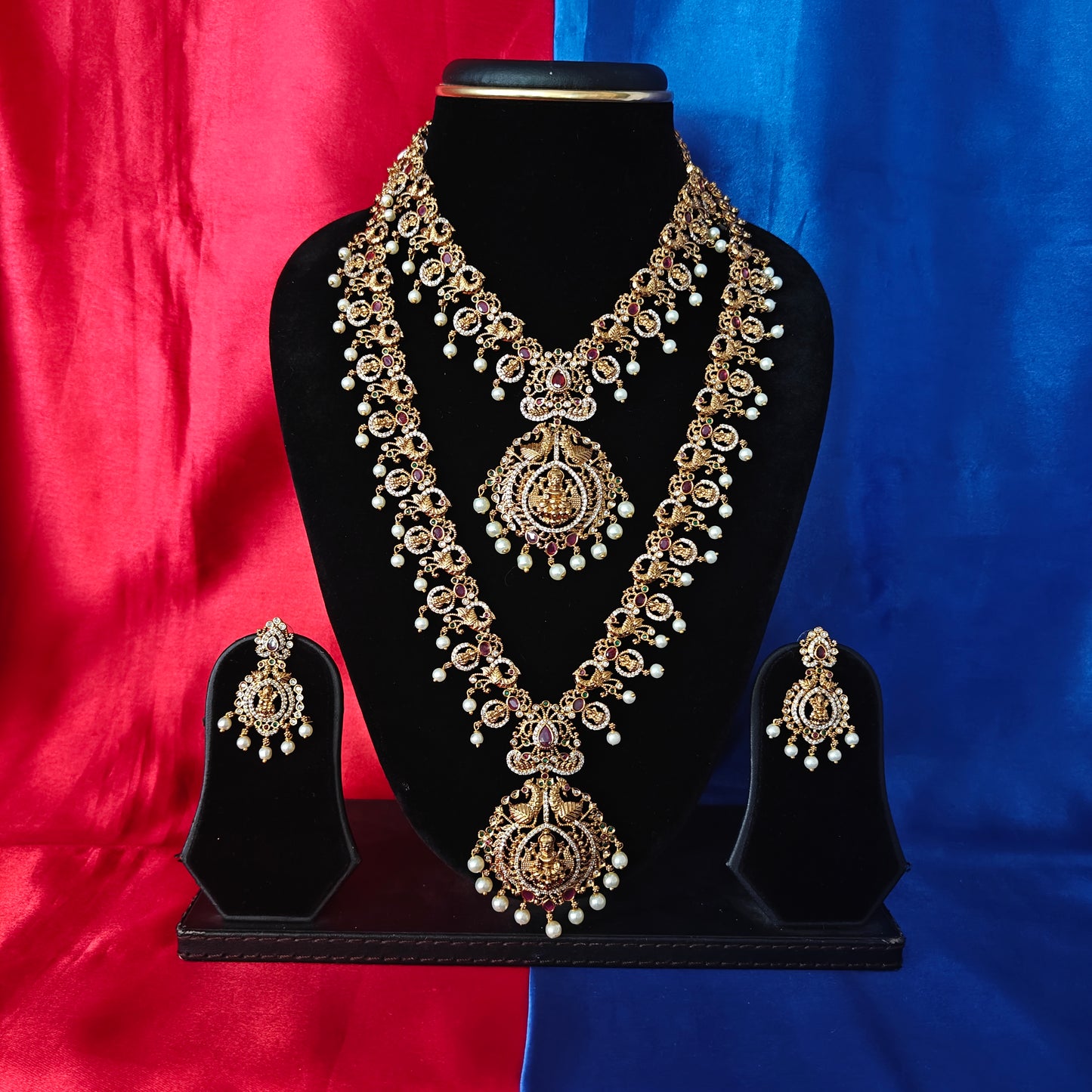 Beautiful Nakshi Combo Set With Laxmi Idol - Ambica Wedding Mall