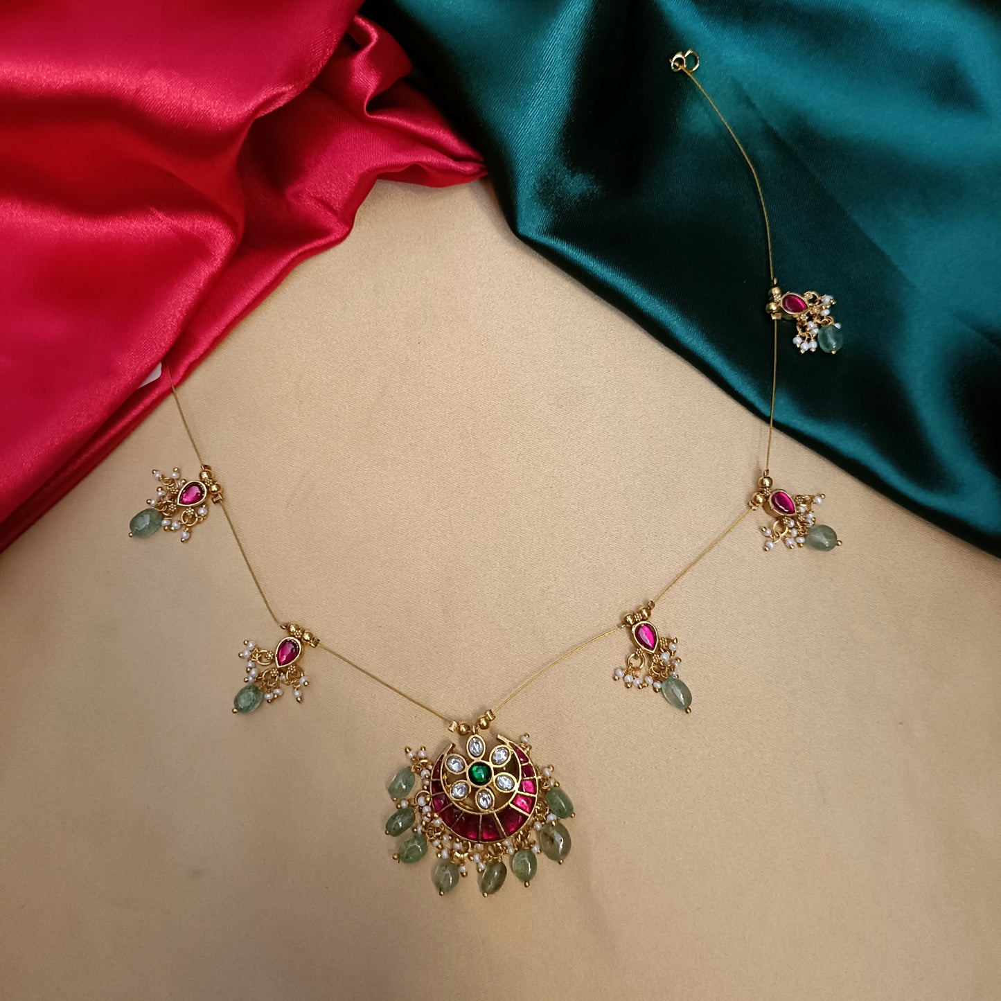 Trendy Jadau Kundan Invisible Chain - Ambica Wedding Mall