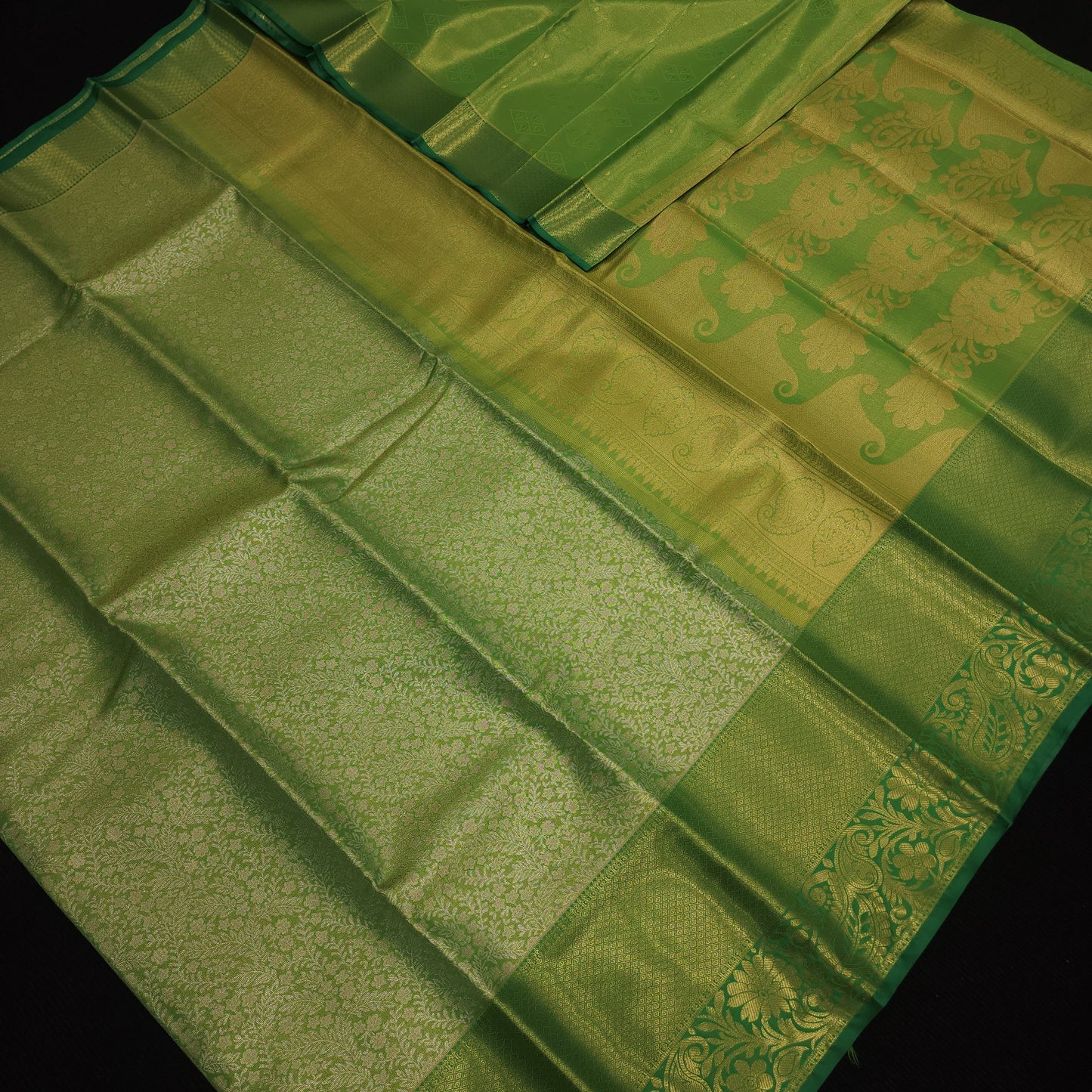 ✨️Kanchi pattu semi one gram gold saree✨️
