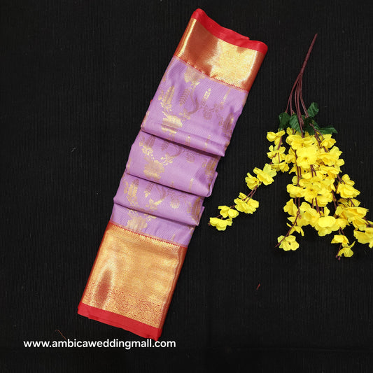 Special Lavender Semi Kanchi Pattu Saree