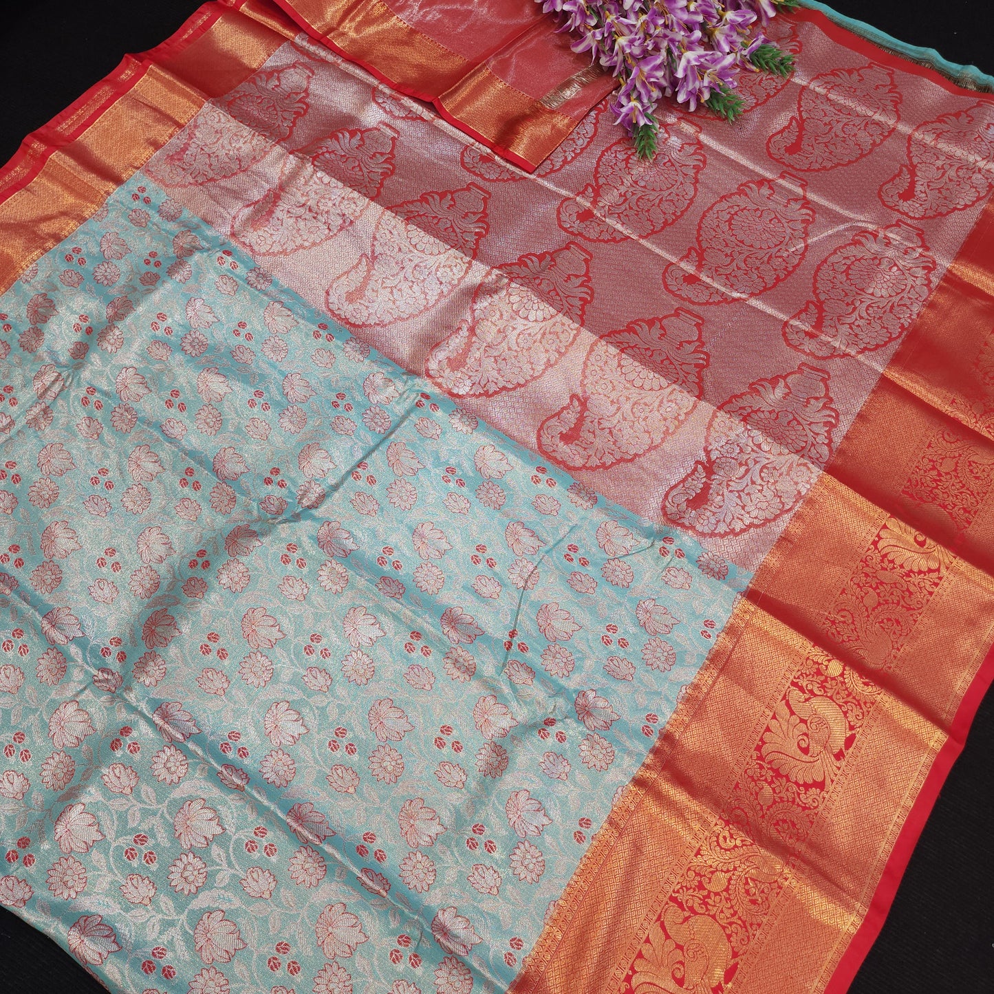 Semi Kanchi Pattu Tissue Sarees