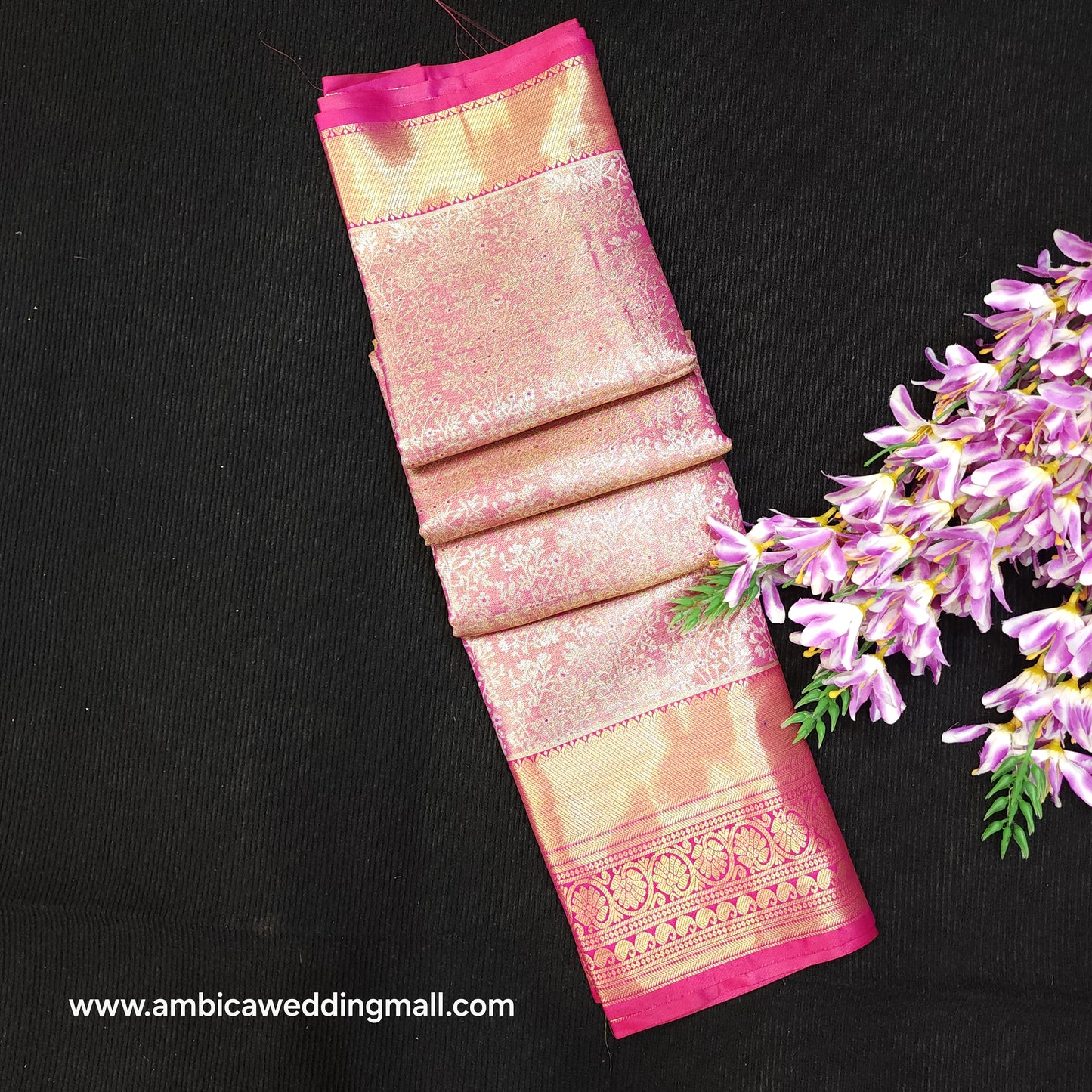 ✨️Semi Kanchi Pattu One Gram Gold Saree💫