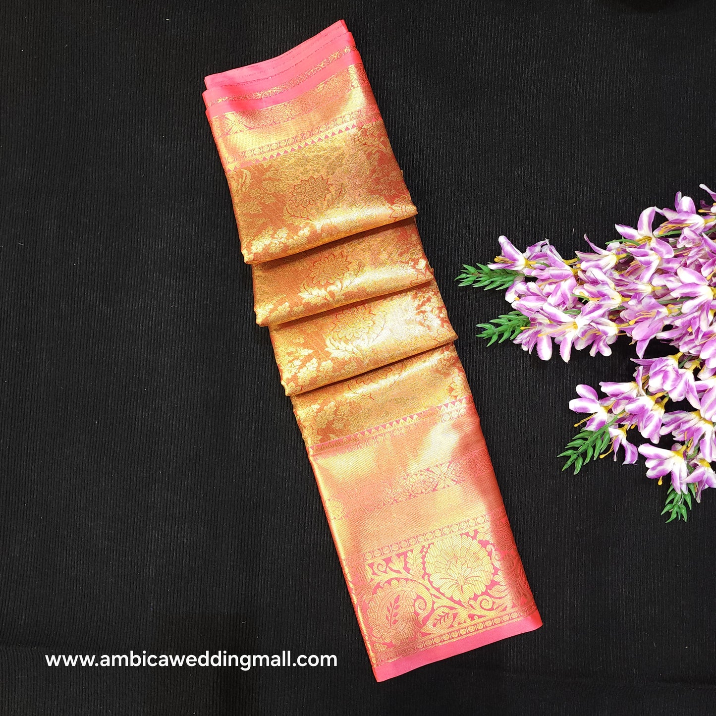 ✨️Semi Kanchi Pattu One Gram Gold Saree💫