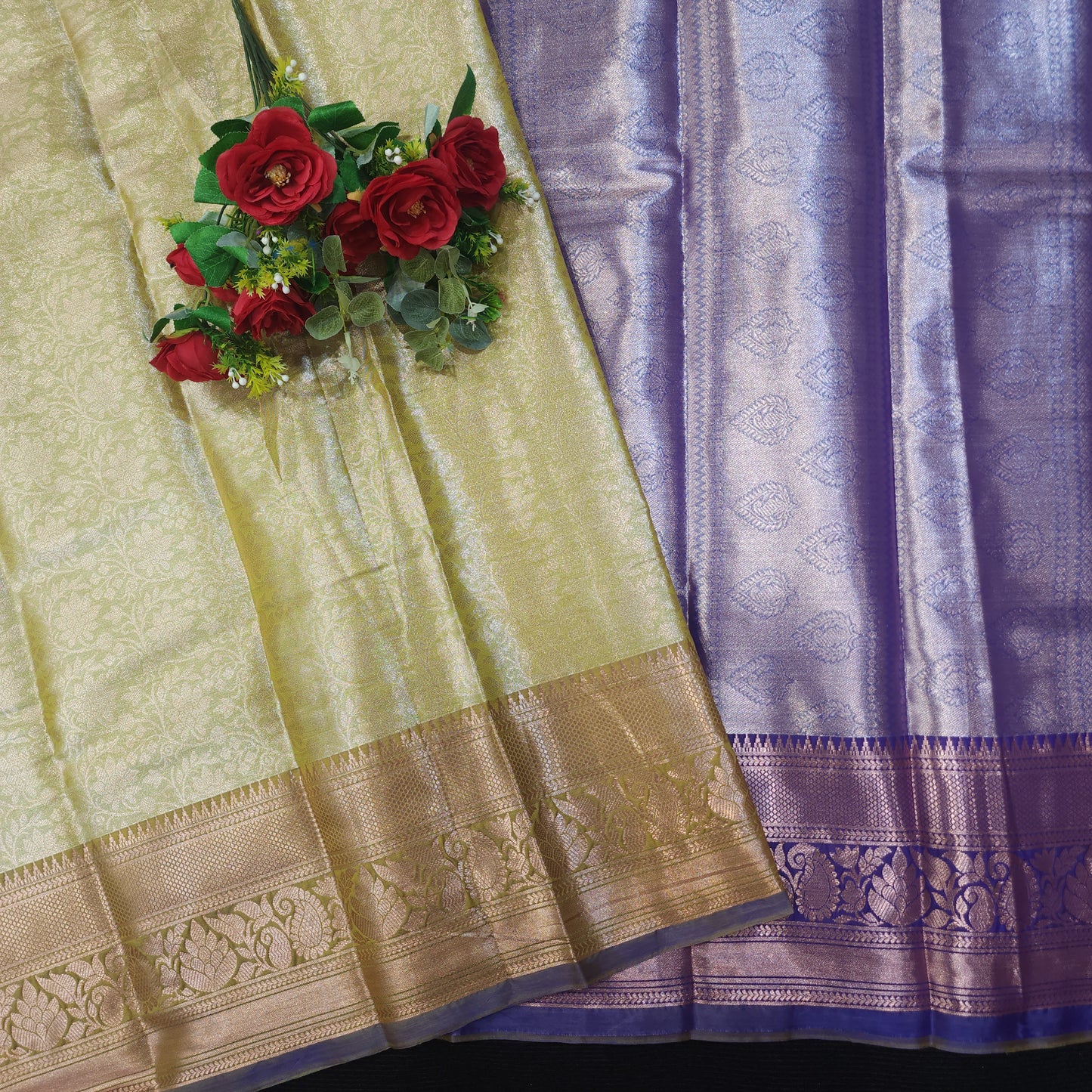 Banaras fancy Pastel combination sarees 😍