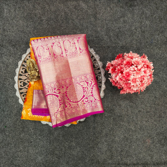 Pure Resham Bridal Kanchi Pattu Handloom Saree - Ambica Wedding Mall