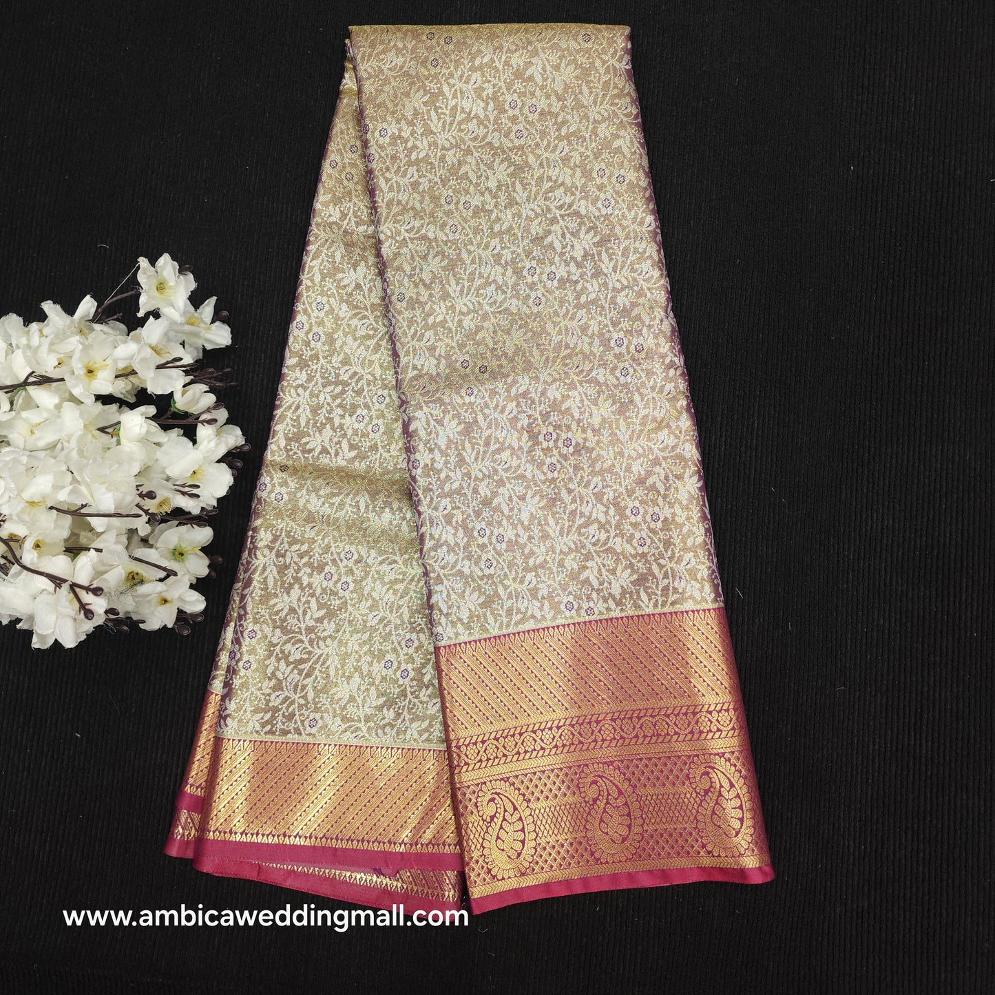 ✨️Kanchi pattu semi one gram gold saree✨️