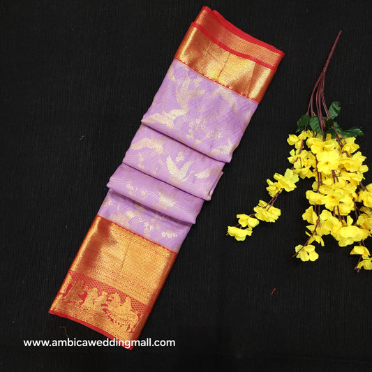 Special Lavender Semi Kanchi Pattu Saree