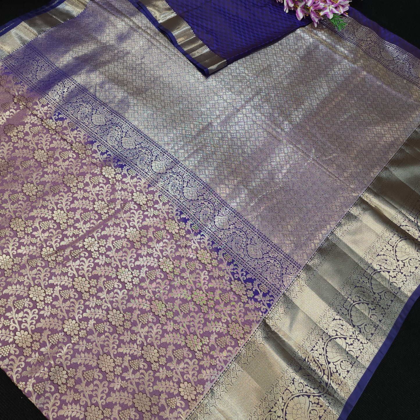 Semi Resham Kanchi Pattu Saree