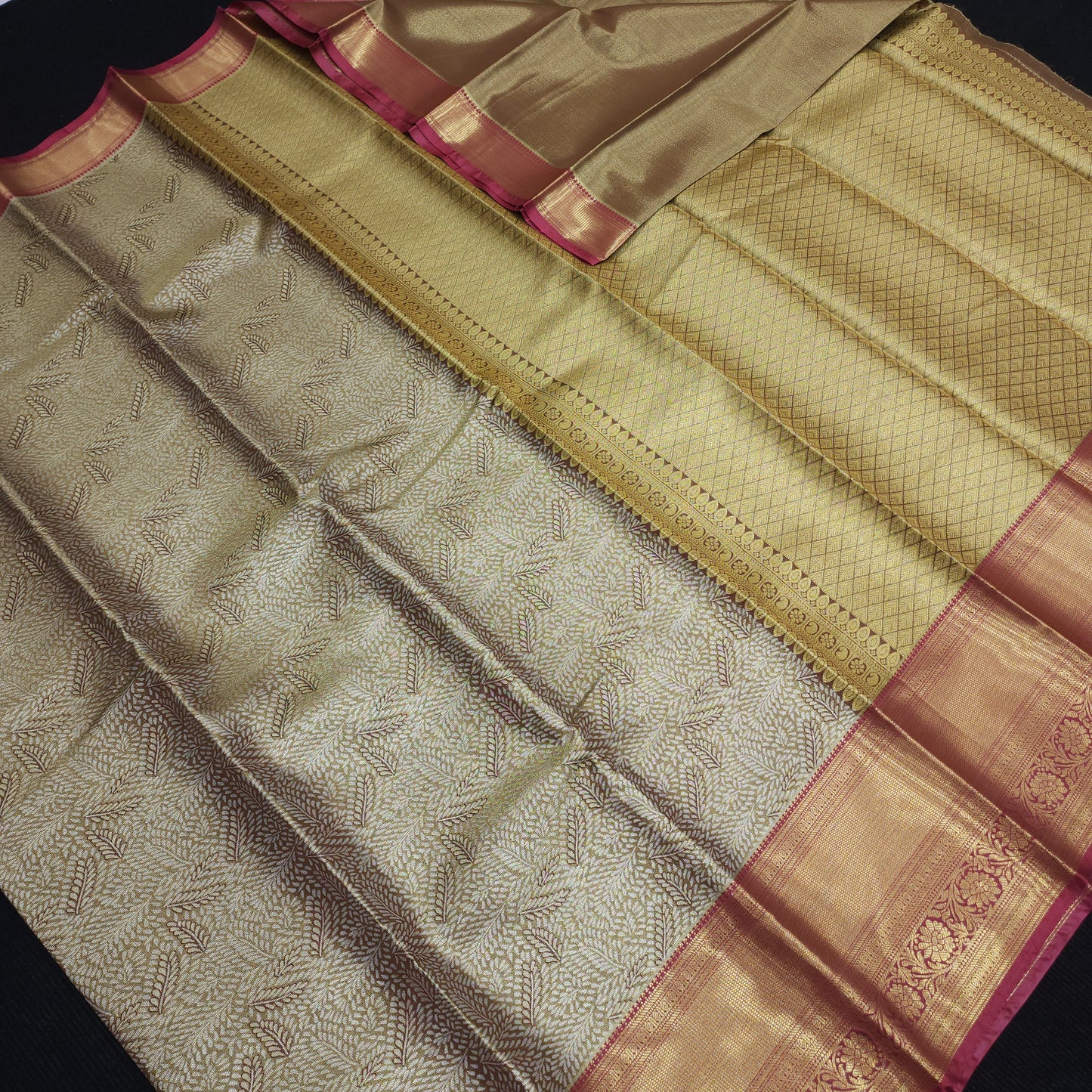 ✨️Kanchi pattu semi one gram gold saree✨️