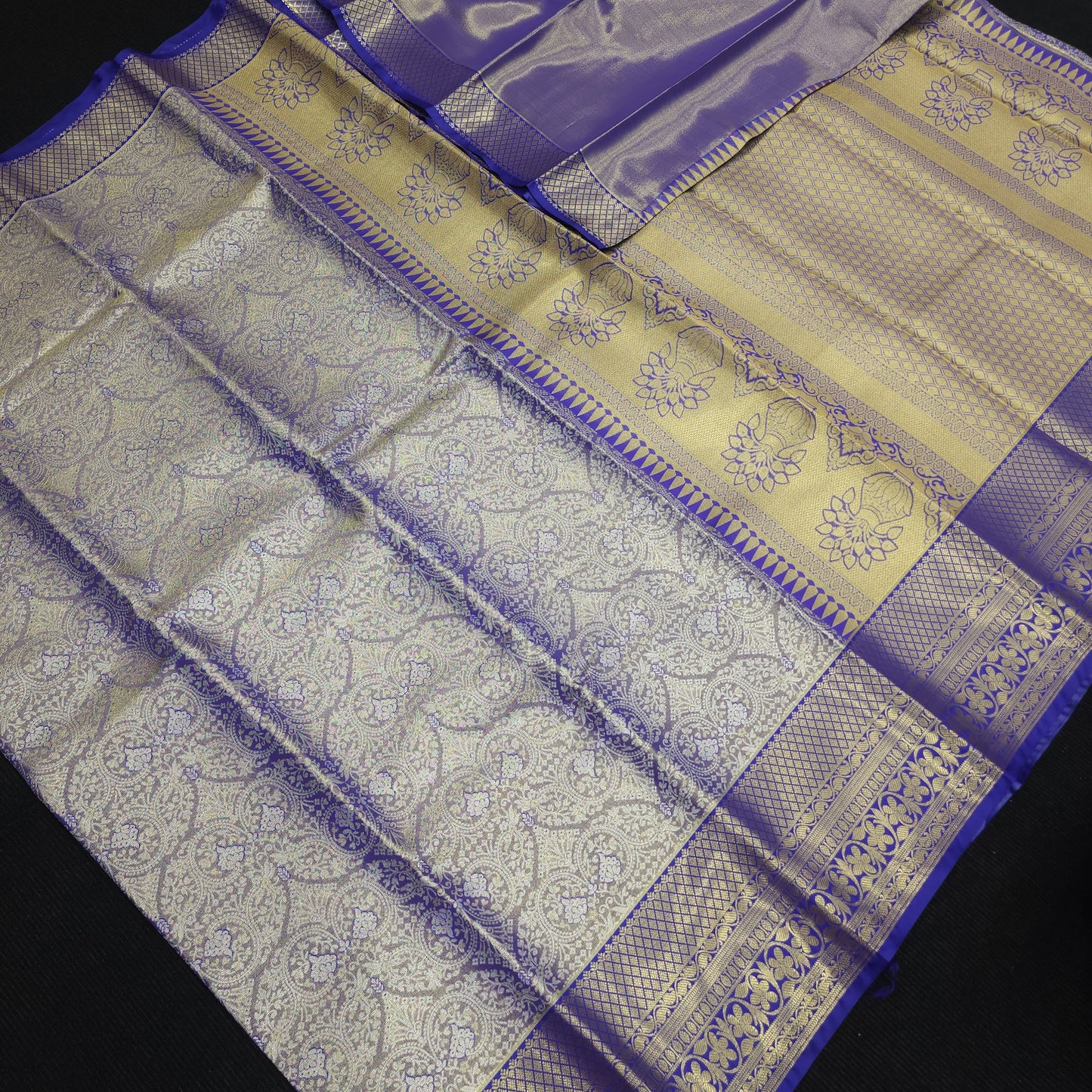 ✨️Kanchi pattu semi one gram gold saree✨️