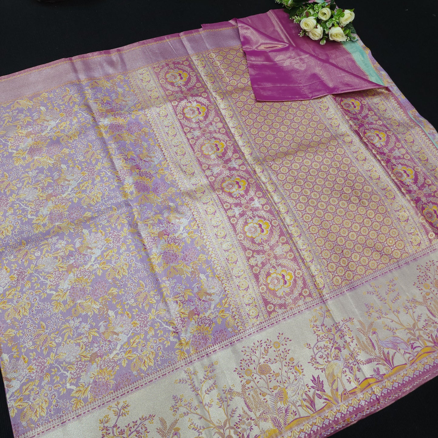 Meenakari Kanchi Pattu Sarees ๐โจ๏ธ