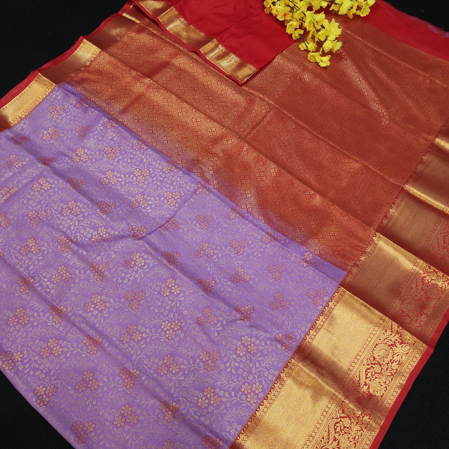 Special Lavender Semi Kanchi Pattu Saree