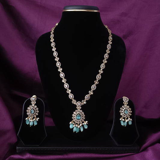 Simple Long Necklace With Monalisa Beads - Ambica Wedding Mall