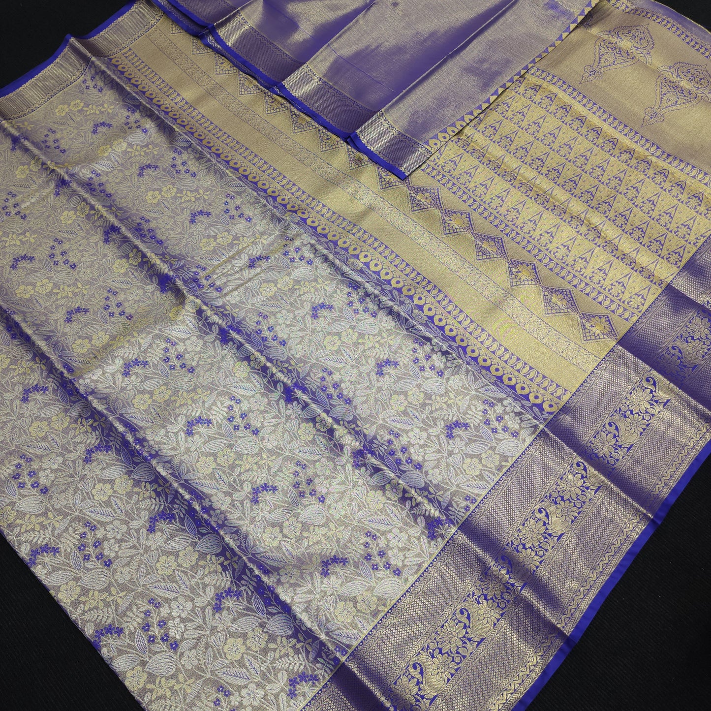 ✨️Kanchi pattu semi one gram gold saree✨️