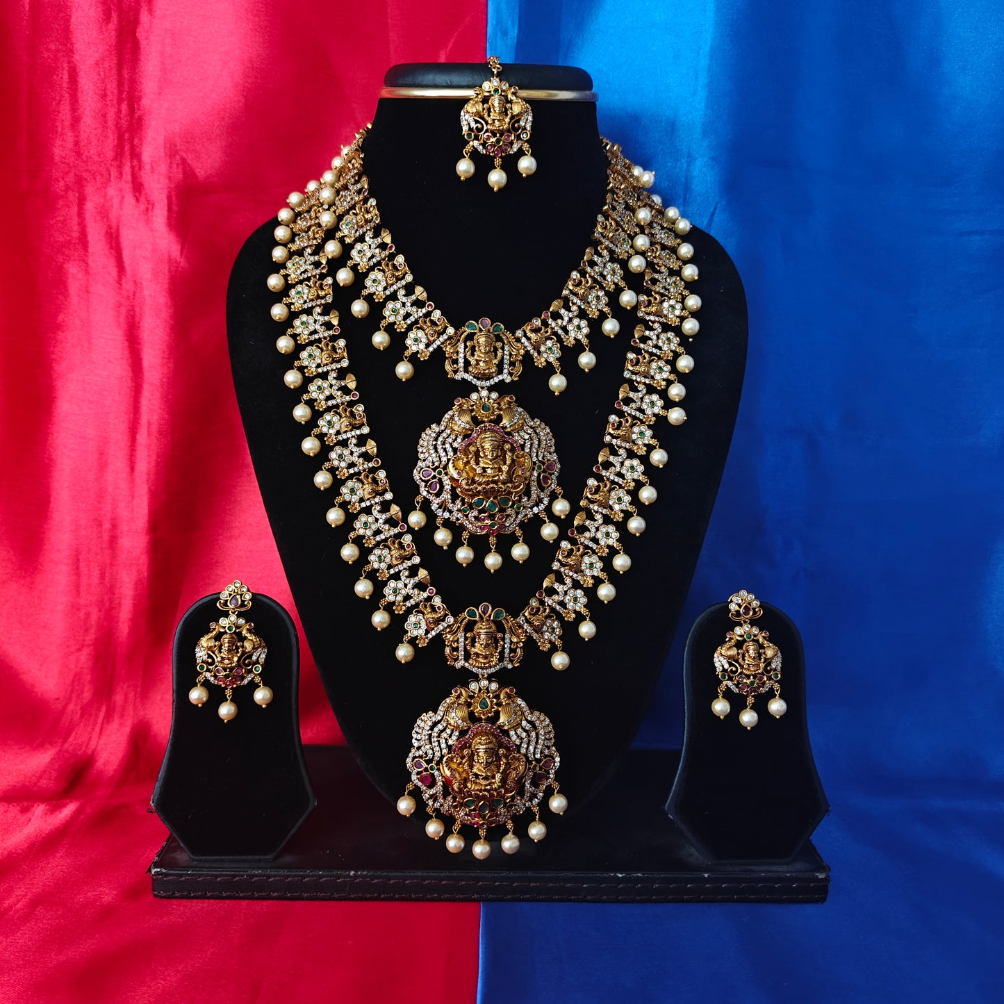 Beautiful Nakshi Combo Set With Laxmi Idol - Ambica Wedding Mall