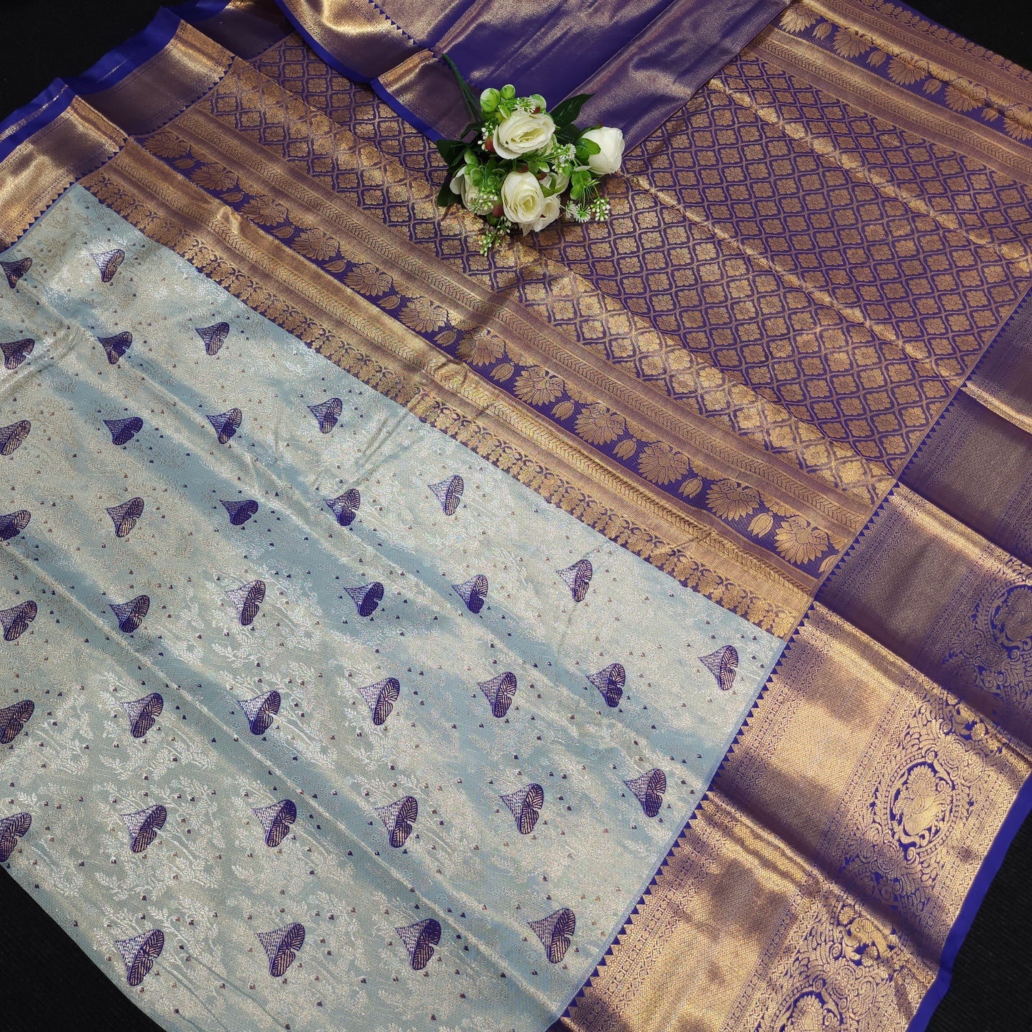 Semi Kanchi Pattu Tissue Saree