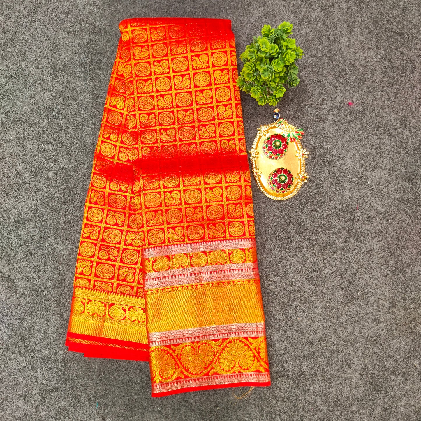 Kanchi Pattu Bridal Pure Zari Saree - Ambica Wedding Mall