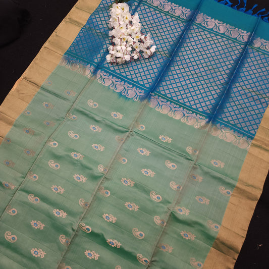 Handloom Kanchi Pattu Butta Light Weight Saree
