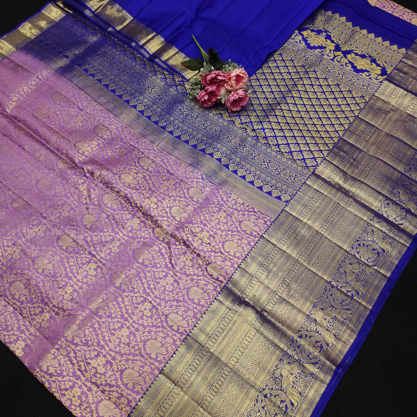 Handloom Pure Resham German Kanchi Pattu Saree