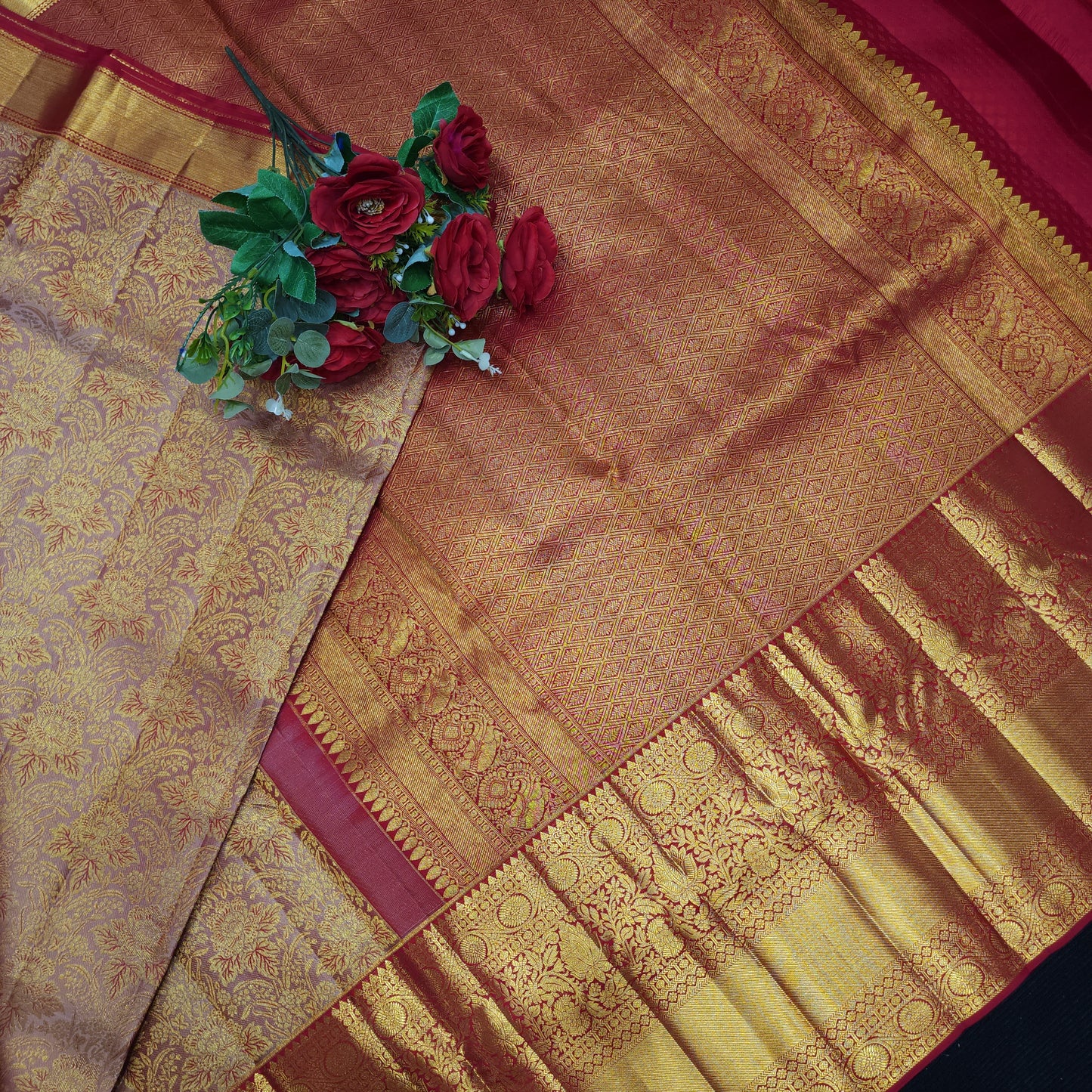 Pure Resham Bridal Kanchi Pattu Handloom Saree
