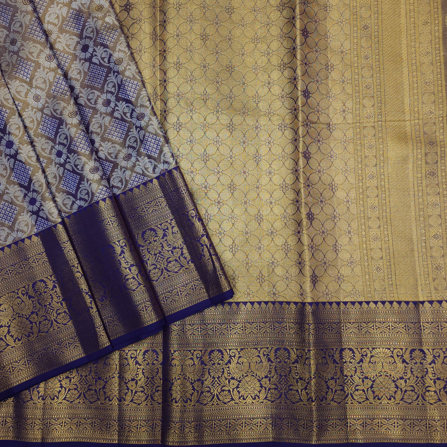 Pure tissue Bridal Kanchi Pattu Handloom Saree