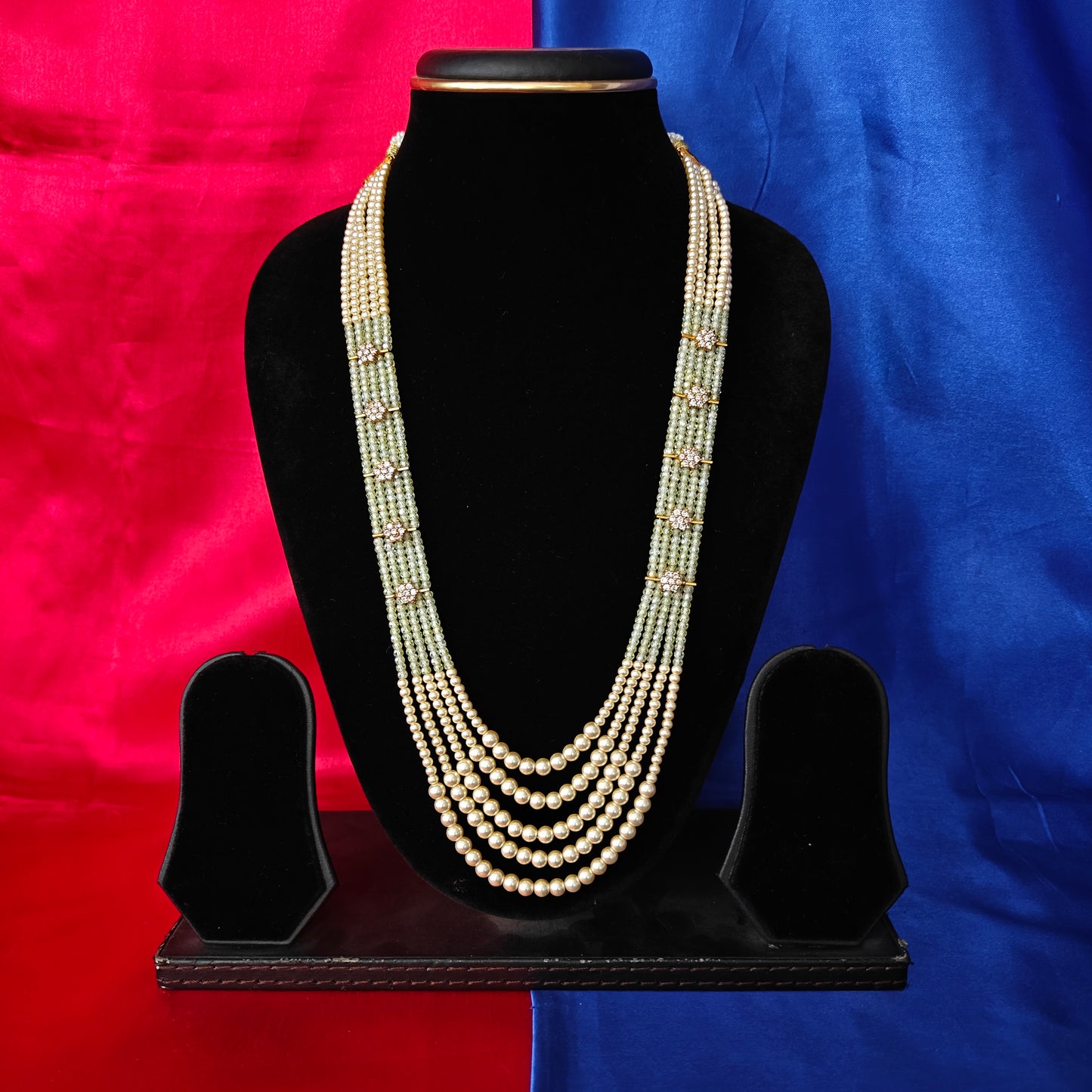 Beautiful Light Yellow Coloured Honex Necklace With Pearls