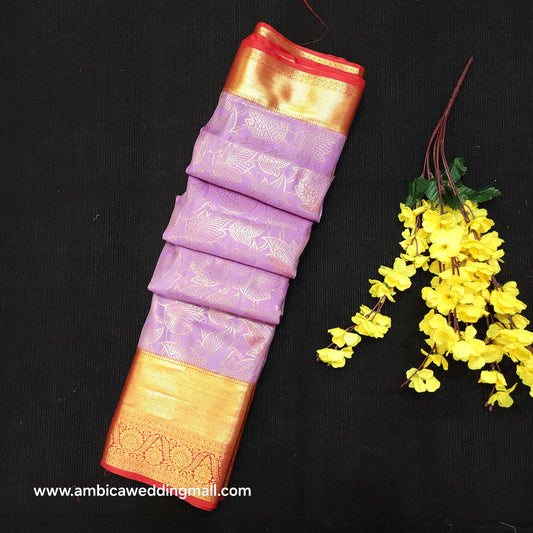 Special Lavender Semi Kanchi Pattu Saree