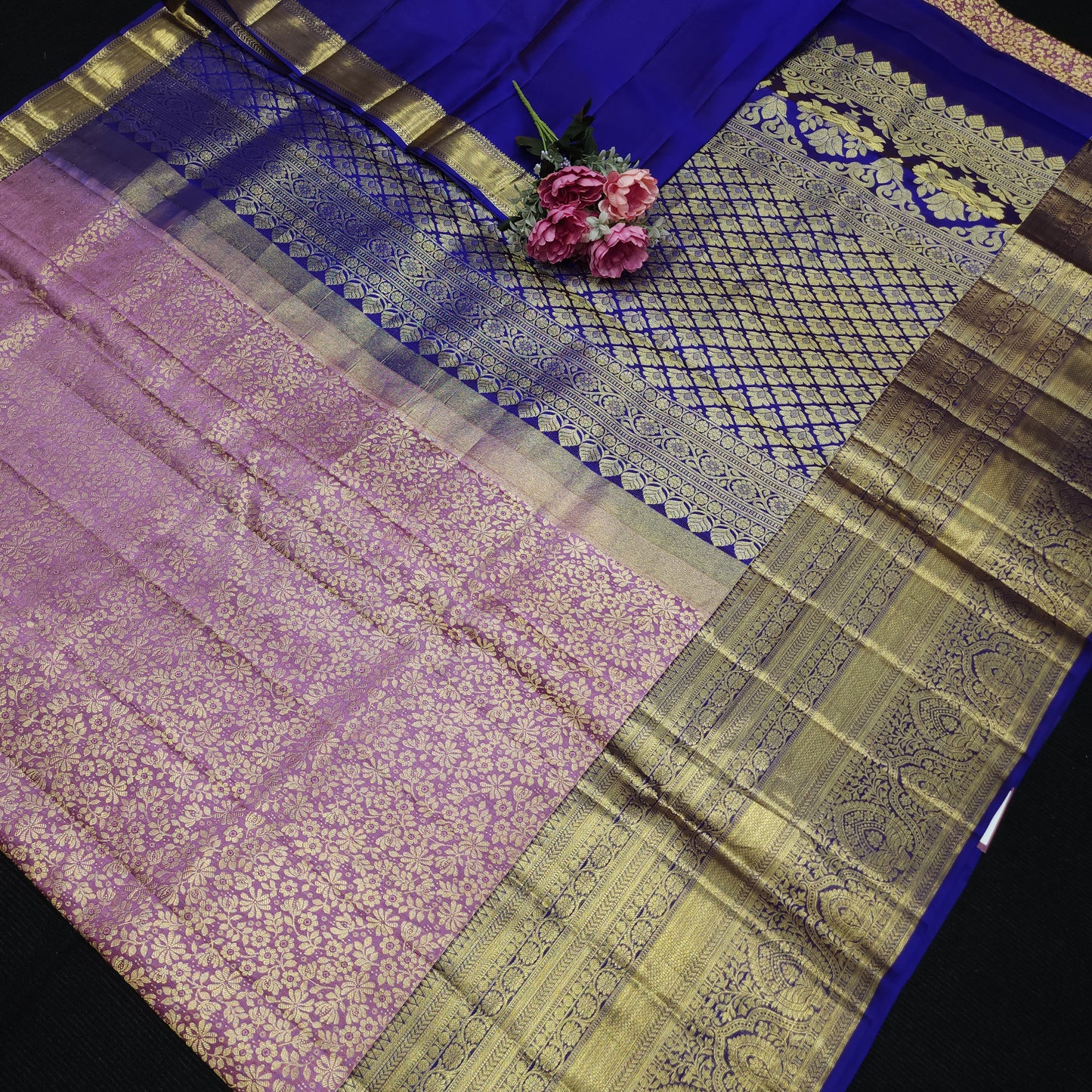 Handloom Pure Resham German Kanchi Pattu Saree
