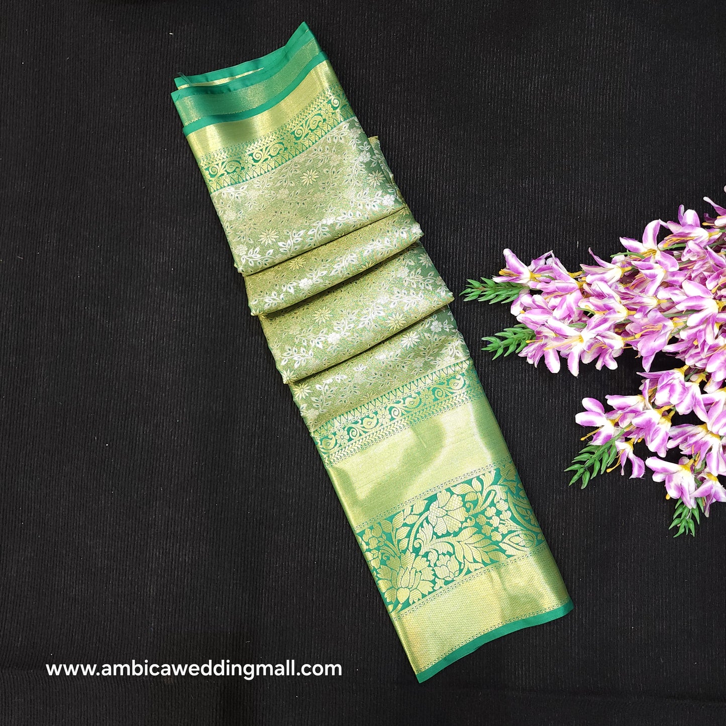 ✨️Semi Kanchi Pattu One Gram Gold Saree💫
