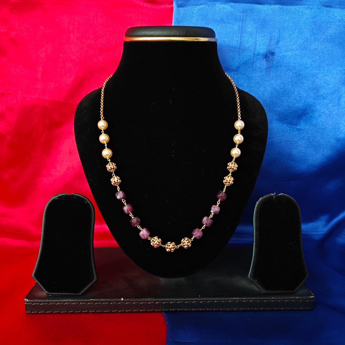 Beautiful Beads Mala In Purple Colour
