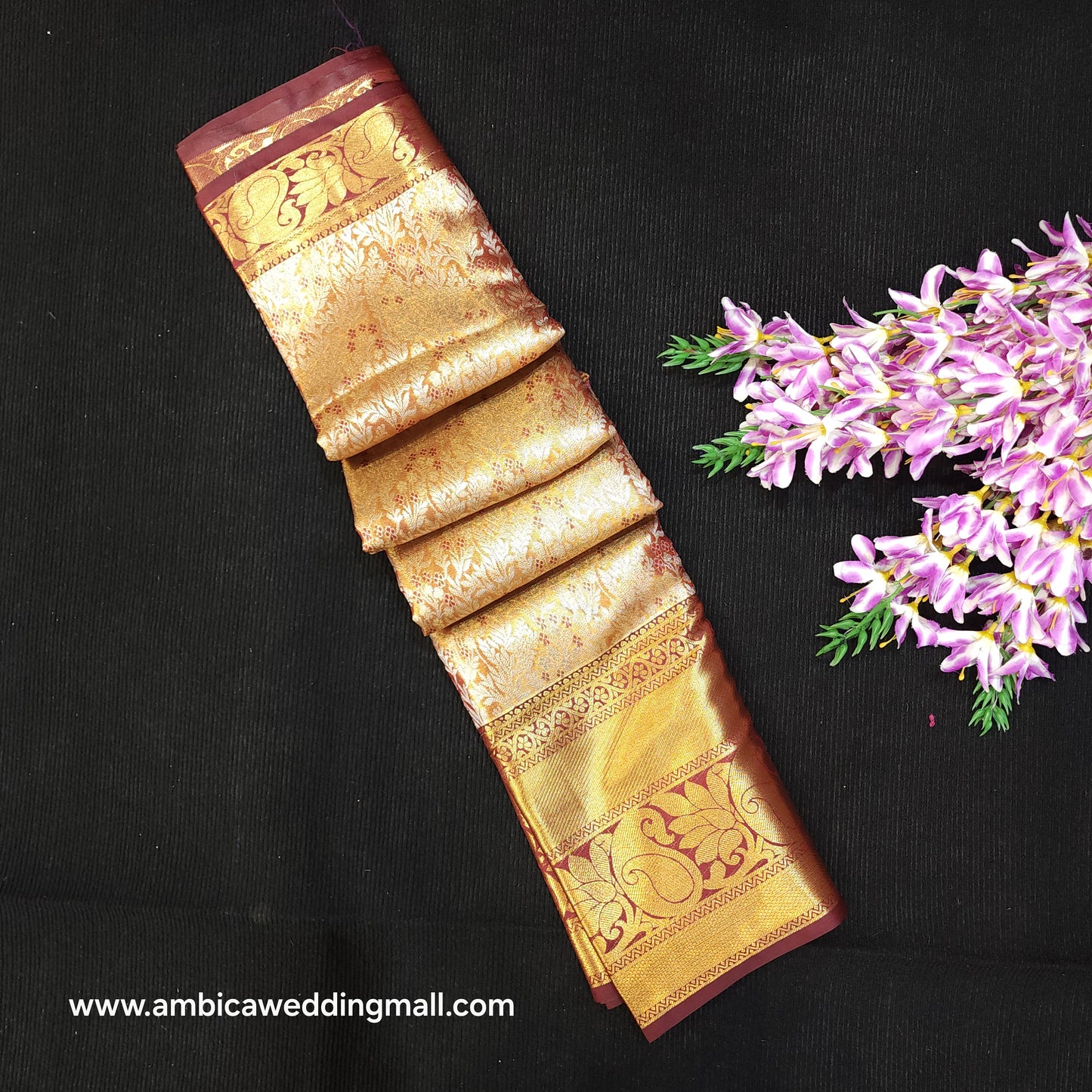 ✨️Semi Kanchi Pattu One Gram Gold Saree💫