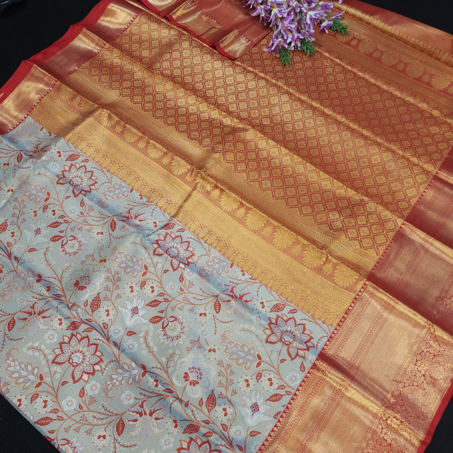 Semi Kanchi Pattu Tissue Sarees