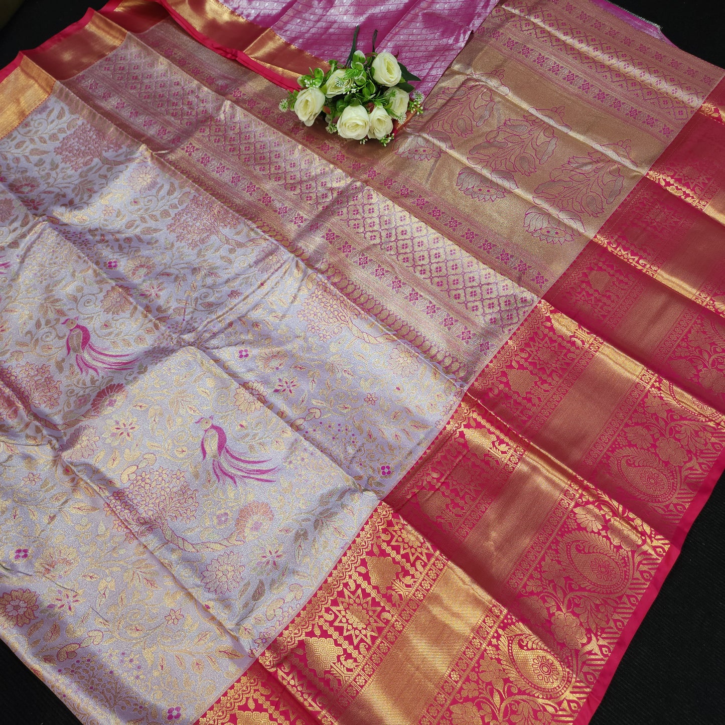 Semi Kanchi Pattu Tissue Saree