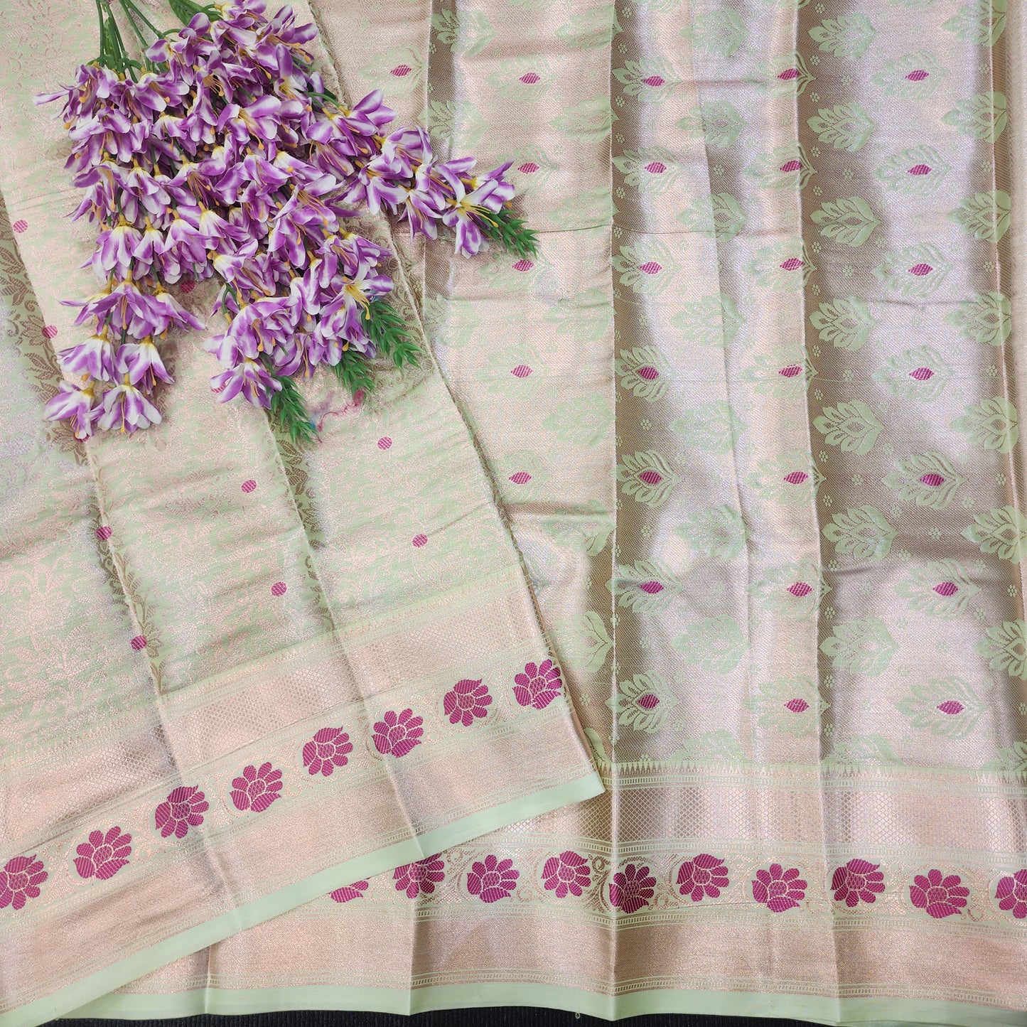Banaras fancy Pastel combination sarees π
