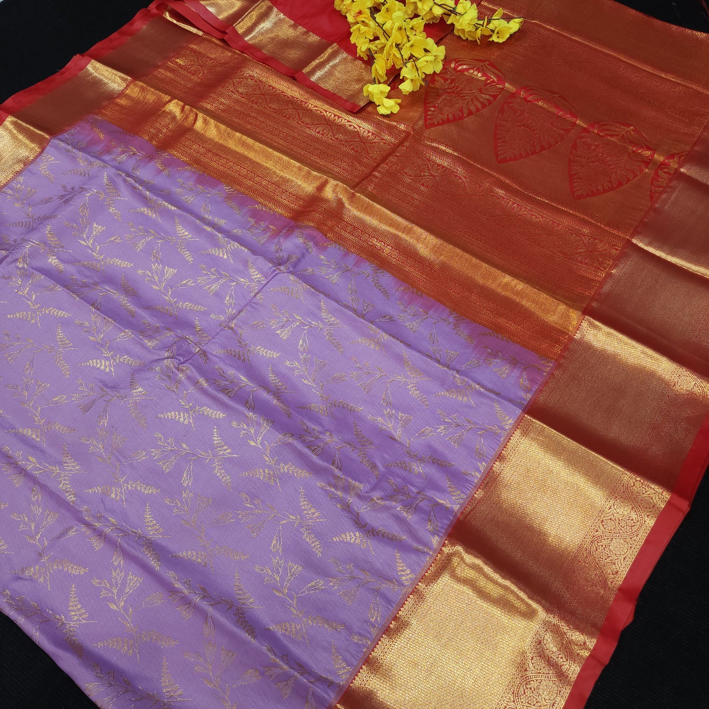 Special Lavender Semi Kanchi Pattu Saree