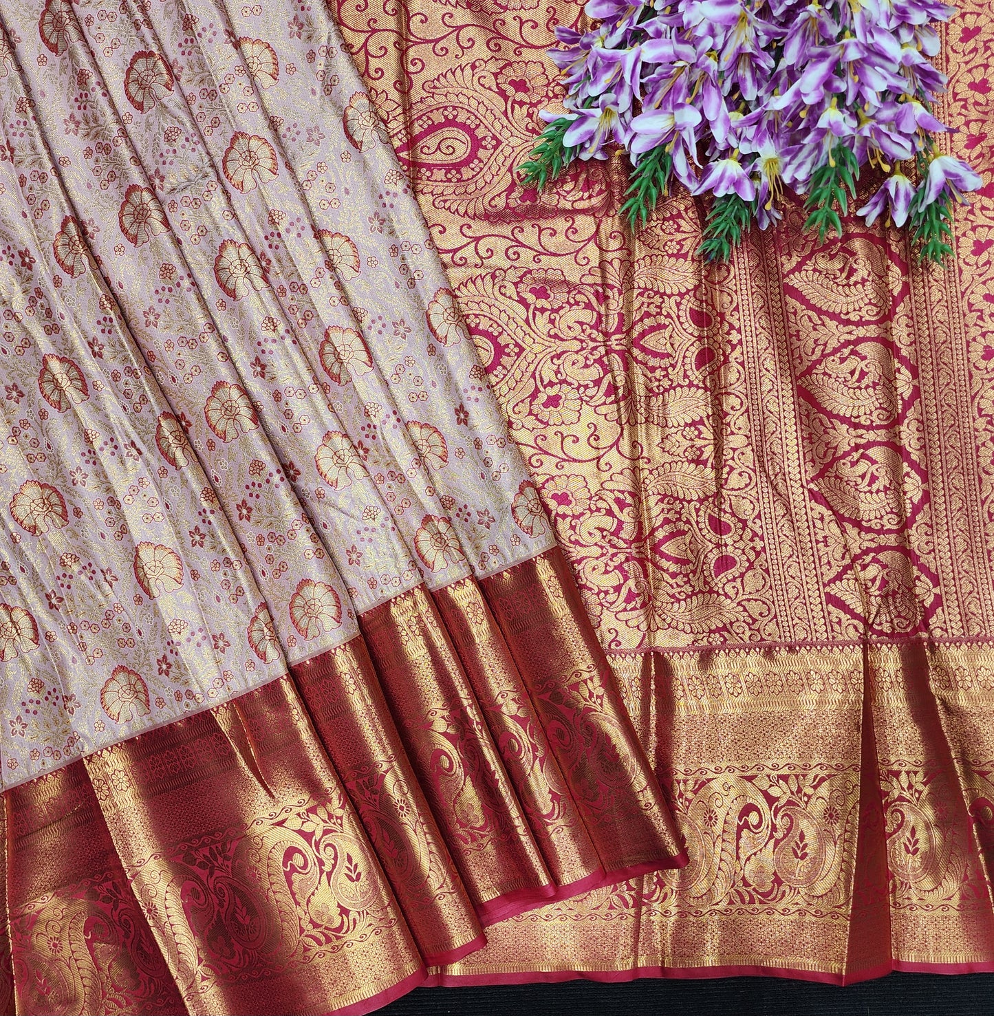 2 Gram gold zari semi kanchi pattu sarees ✨️