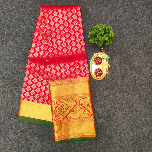 Kanchi Pattu Bridal Pure Zari Saree - Ambica Wedding Mall