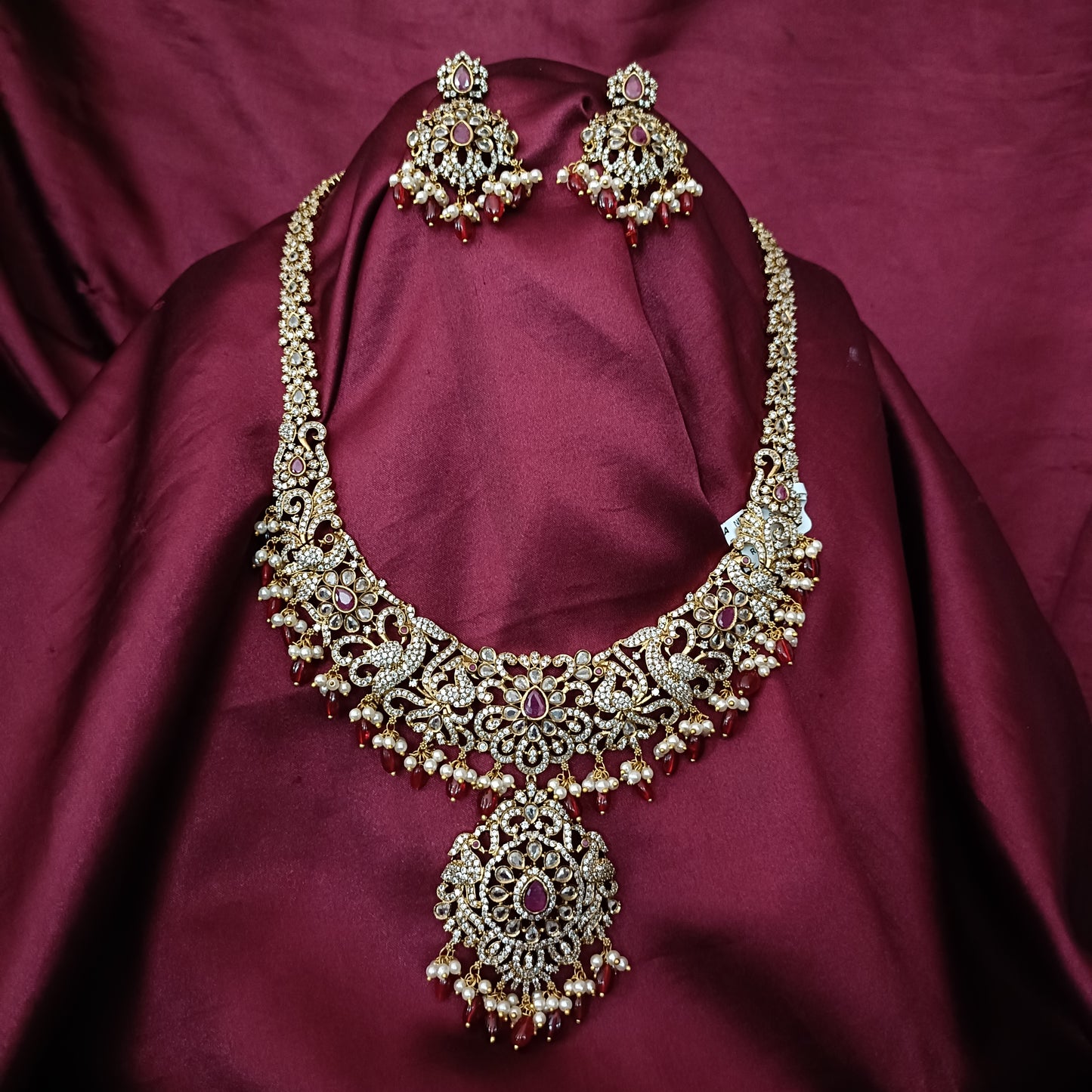 Beautiful Mehandi Polished Long Haaram - Ambica Wedding Mall