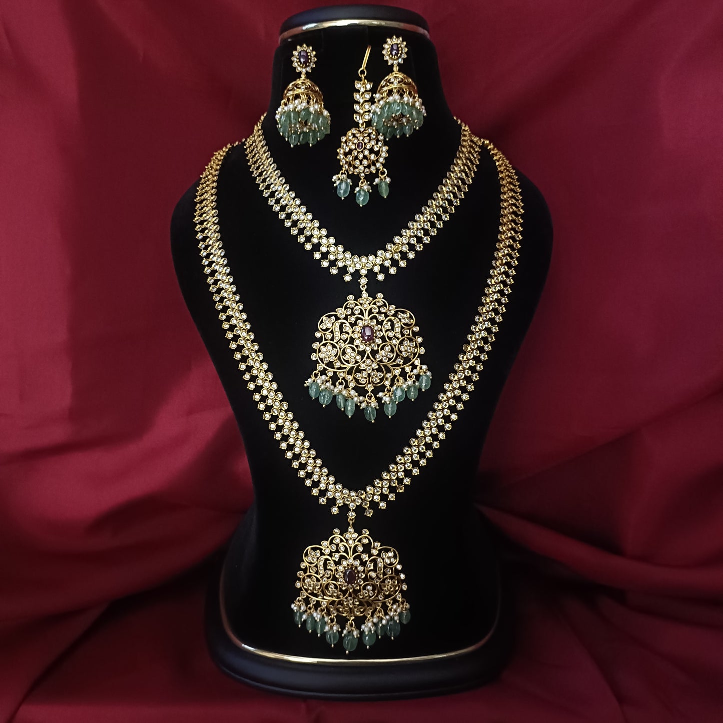 Beautiful CZ Combo Set - Ambica Wedding Mall