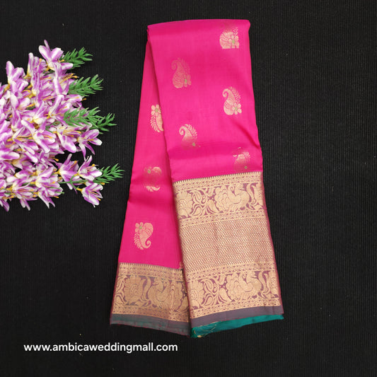 Kanchi Pattu Handloom Butta Light Weight Saree