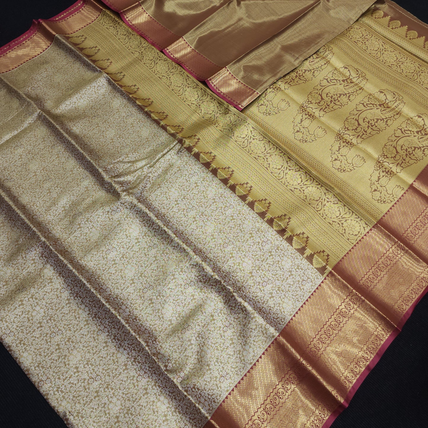✨️Kanchi pattu semi one gram gold saree✨️