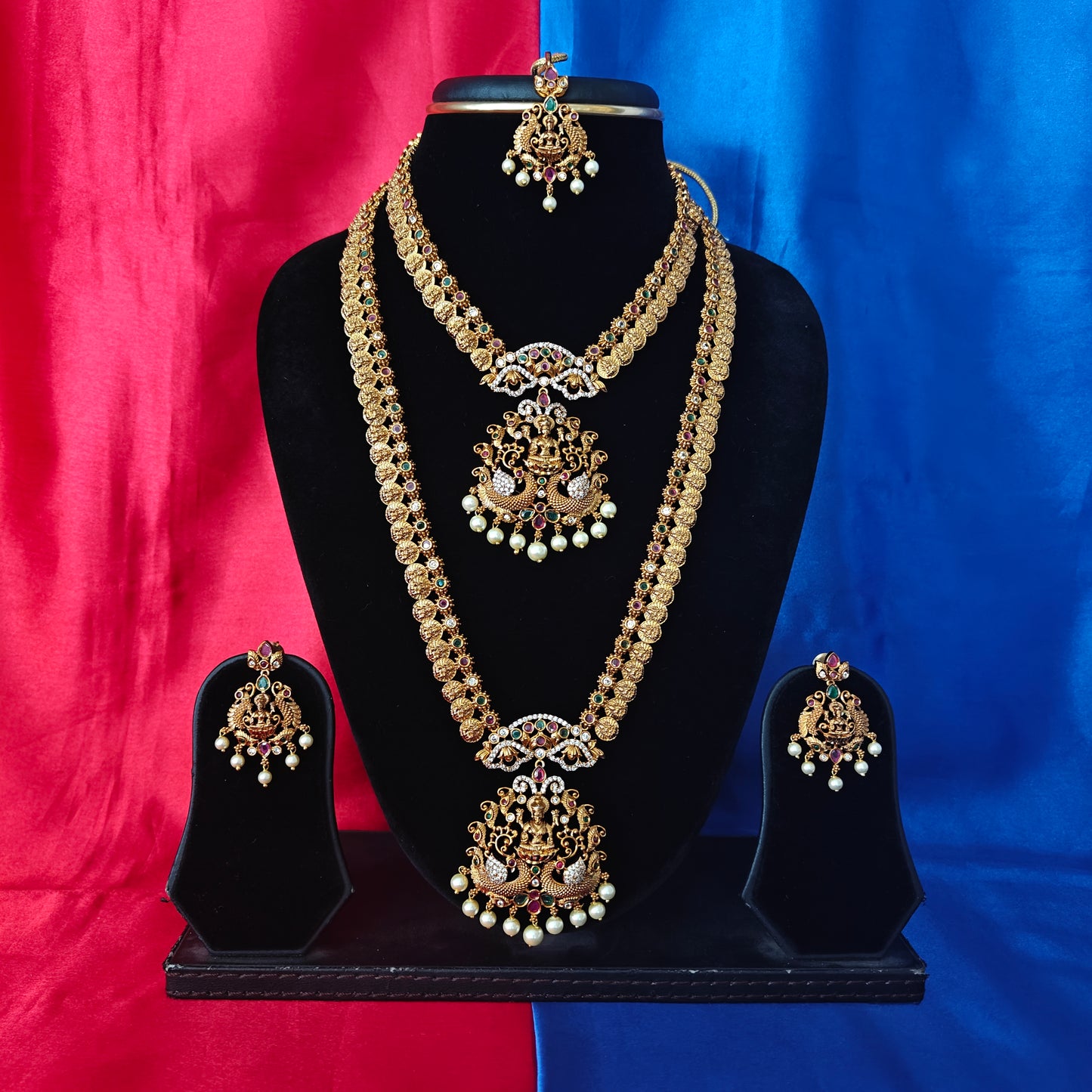 Beautiful Nakshi Combo Set With Laxmi Idol
