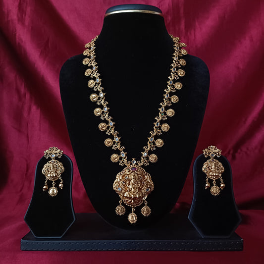 Beautiful Nakshi Long Necklace - Ambica Wedding Mall