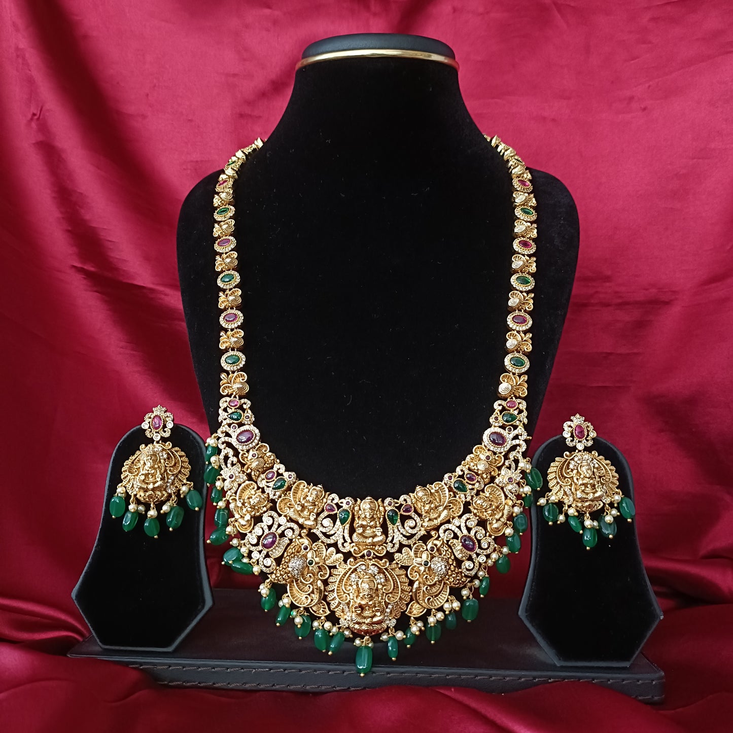 Beautiful Laxmi Idol Long Necklace - Ambica Wedding Mall