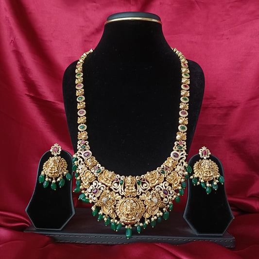 Beautiful Laxmi Idol Long Necklace - Ambica Wedding Mall