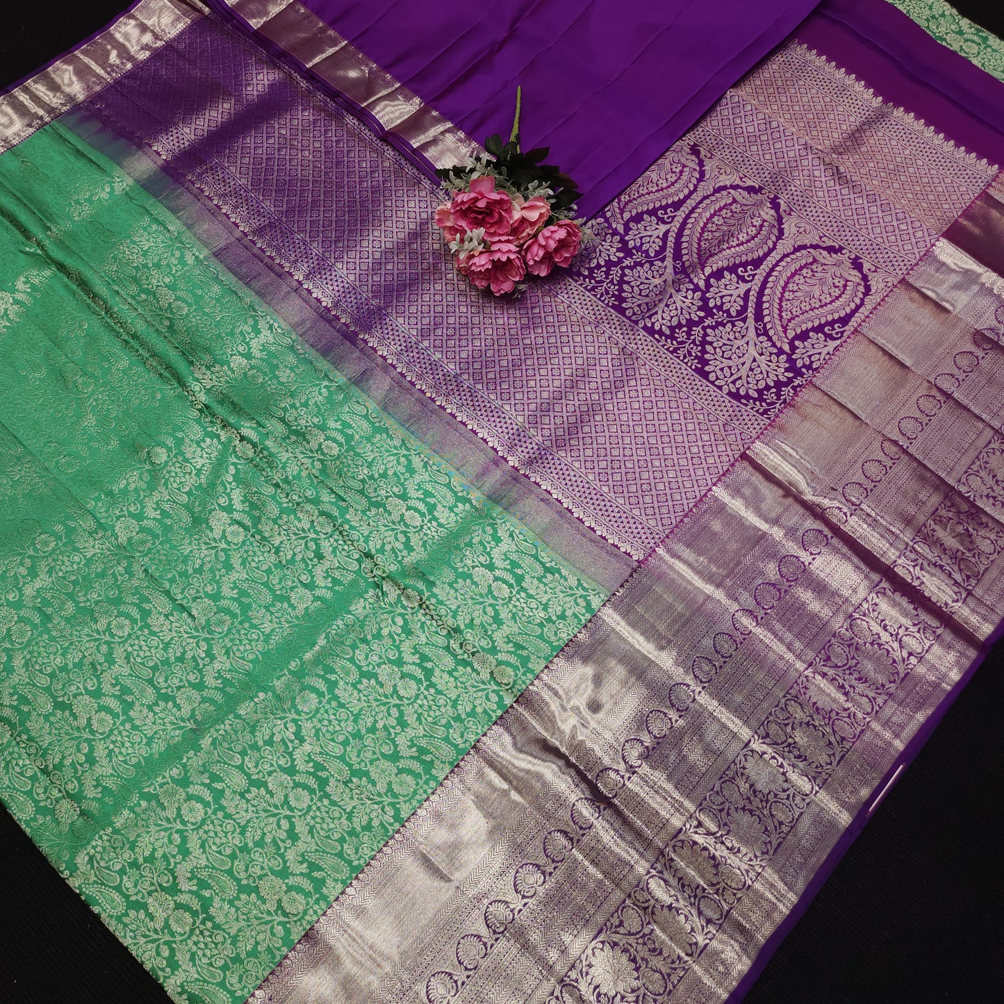 Handloom Pure Resham German Kanchi Pattu Saree